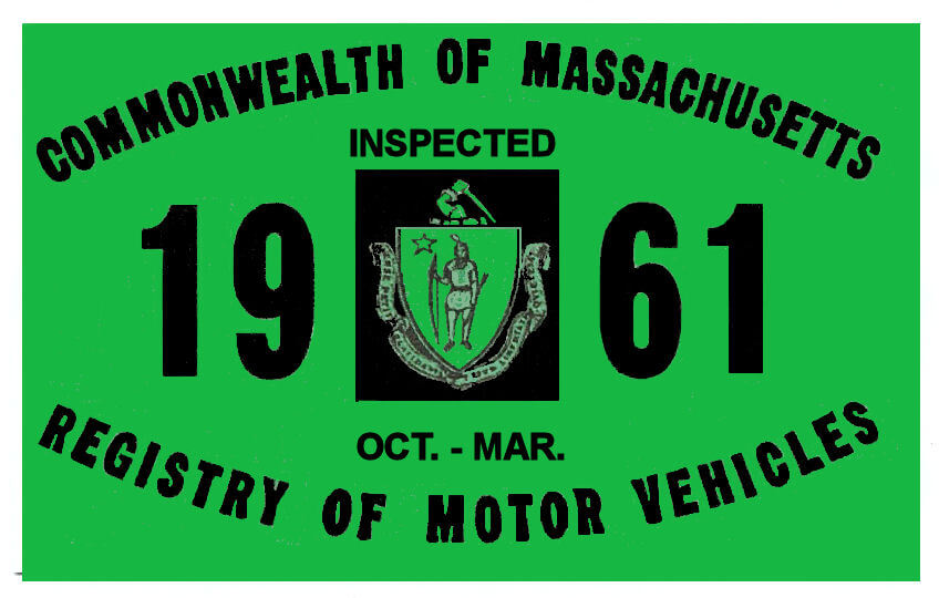 (image for) 1961 Massachusetts FALL Inspection Sticker